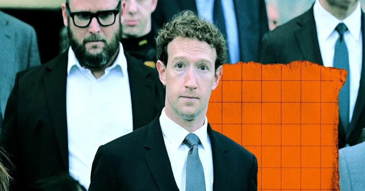 Ilustrasi Mark Zuckerberg CEO Meta dengan ekspresi serius di tengah krisis belanja AI