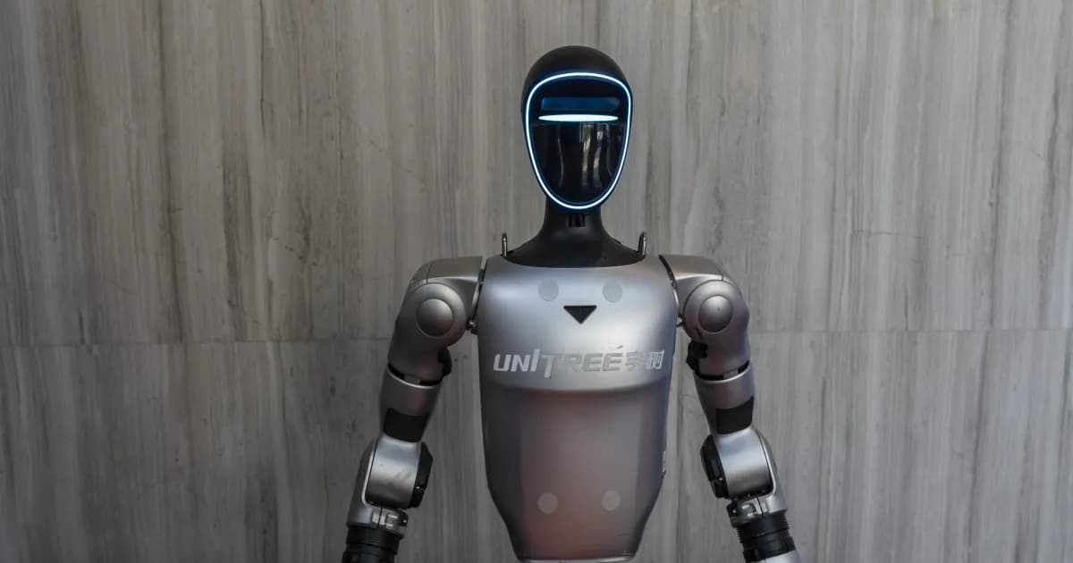 Ilustrasi robot humanoid buatan China yang terkena larangan impor oleh FCC AS