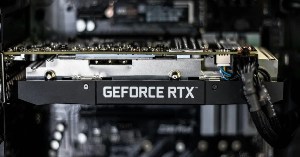 Ilustrasi chip GPU Nvidia RTX 50 series yang mengalami kenaikan harga