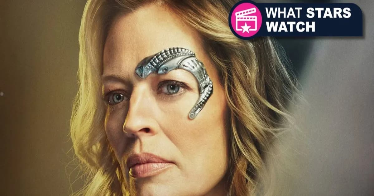 Jeri Ryan sebagai Seven of Nine dalam poster promosi Star Trek: Picard