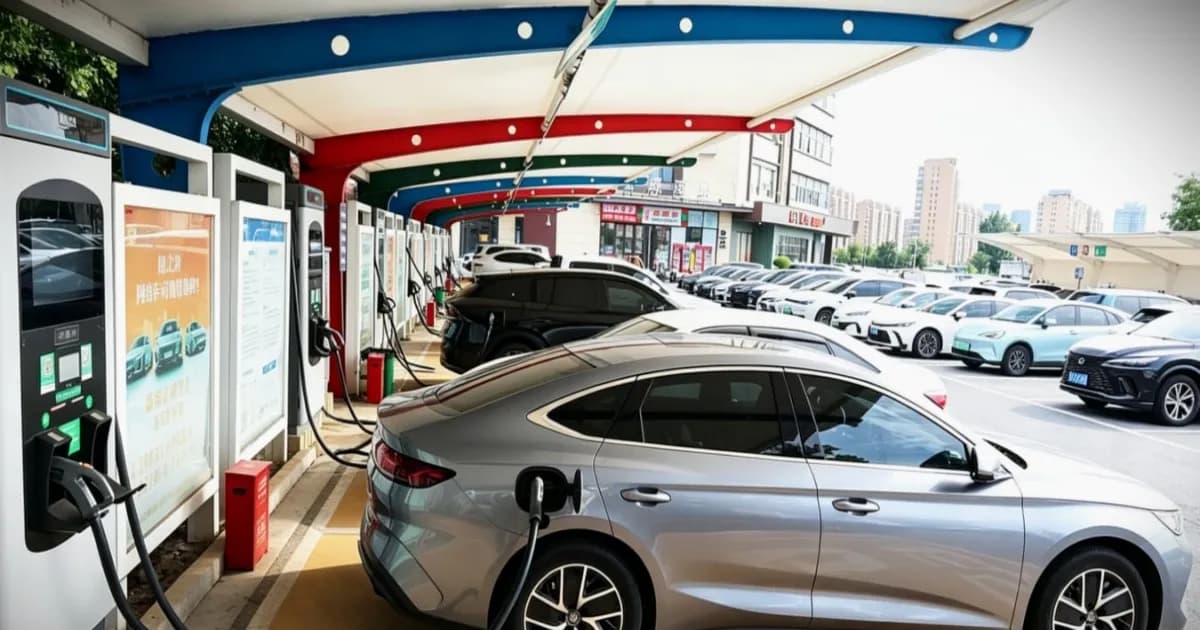 Ilustrasi dashboard kendaraan listrik menampilkan indikator kesehatan baterai sesuai standar GB/T 46991.1-2025 China