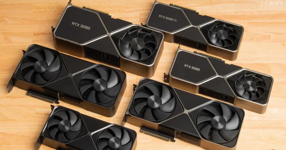 Ilustrasi kenaikan harga GPU 2026 dengan grafik perbandingan harga Nvidia dan AMD
