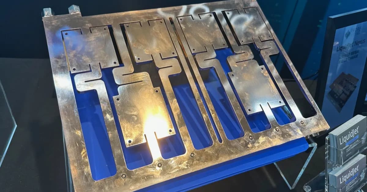 Ilustrasi teknologi pendinginan LiquidJet dari Frore Systems untuk akselerator AI Nvidia Rubin