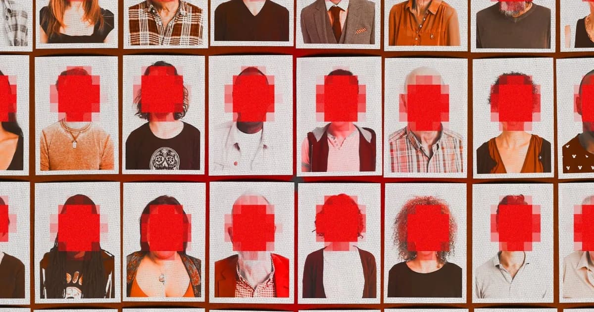 Ilustrasi kebocoran data foto wajah di database ClarityCheck yang terekspos secara publik
