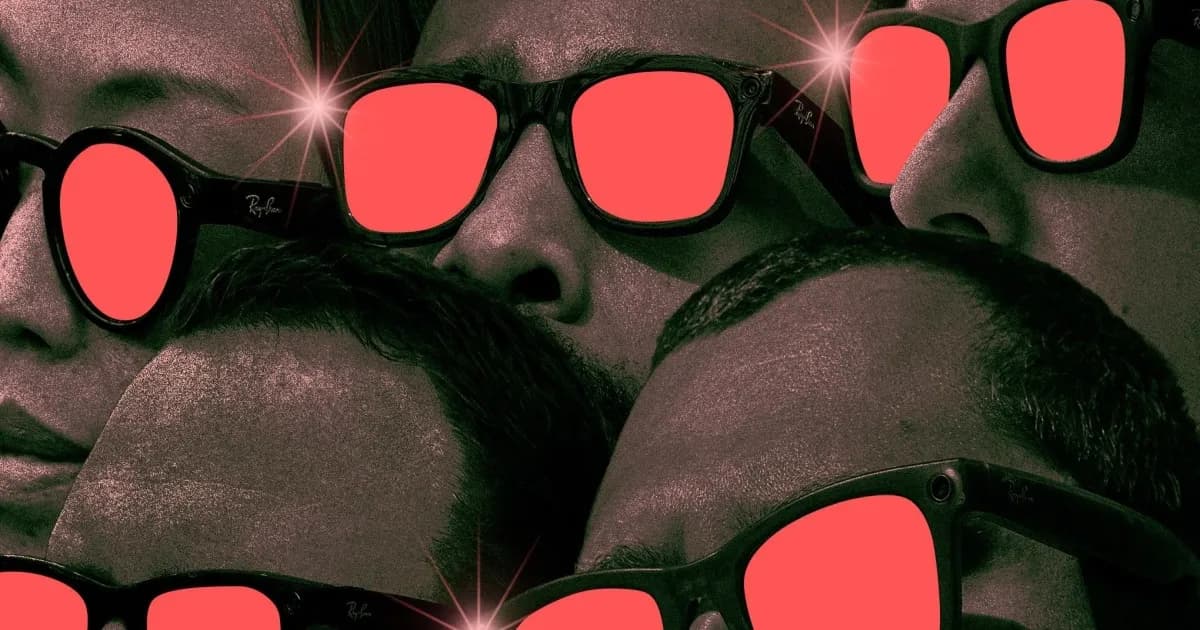 Poster protes di New York menentang penggunaan Meta glasses yang dianggap melanggar privasi