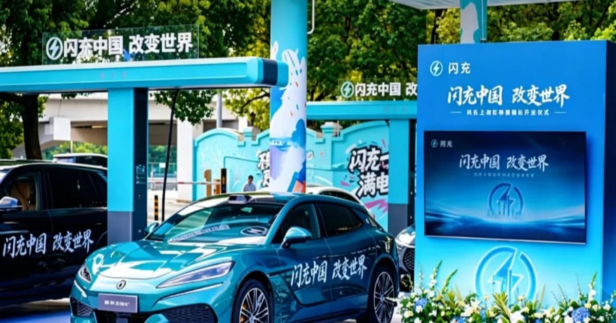 Stasiun Flash Charging flagship BYD di Shanghai