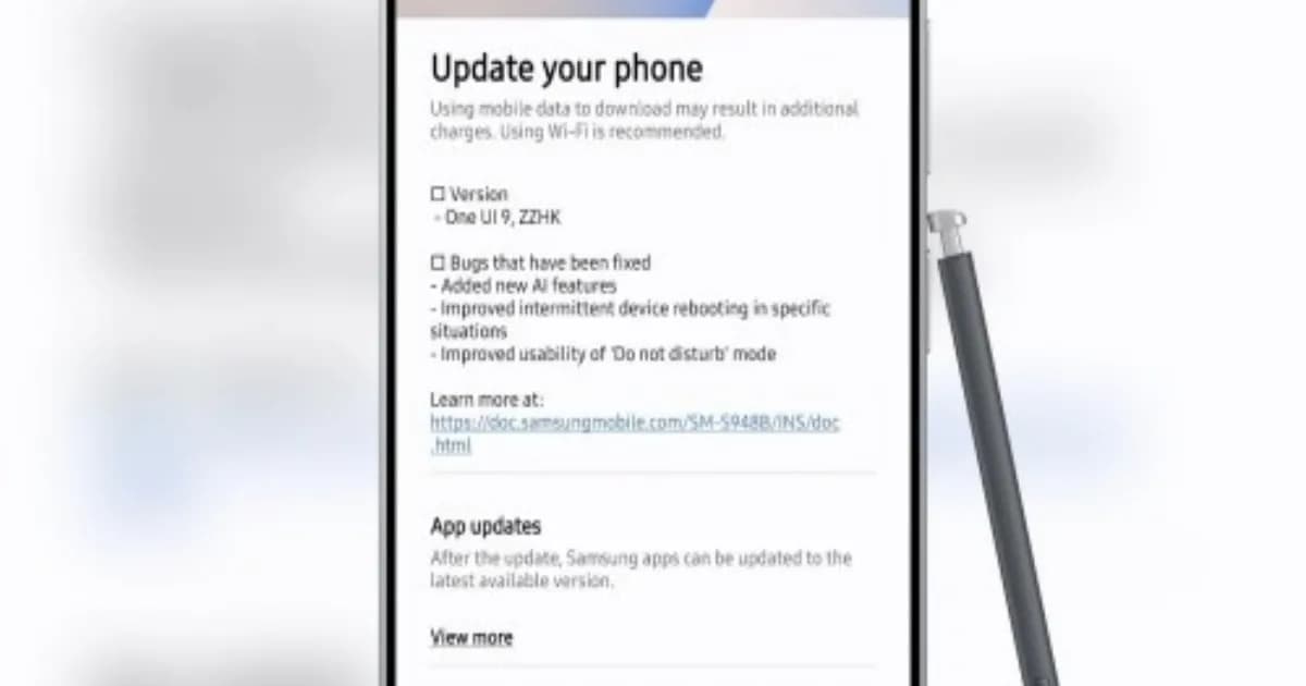 Samsung Galaxy S26 series One UI 9 Beta 7 update changelog