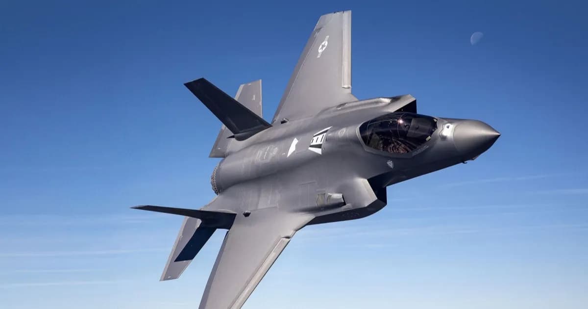F-35 fighter jets in flight formation