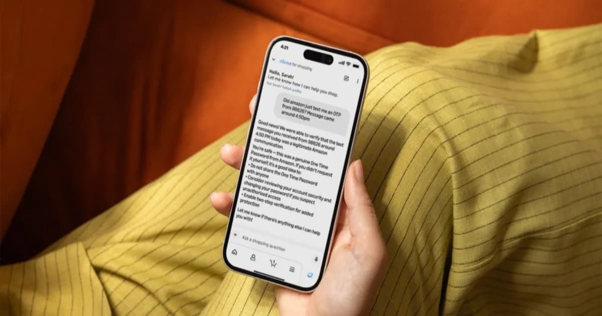 Ilustrasi AI Amazon Alexa for Shopping yang memverifikasi keaslian pesan untuk mendeteksi penipuan