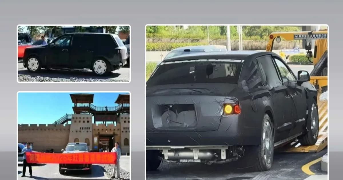 Sedan dan SUV Yangwang berkamuflase saat pengujian di China