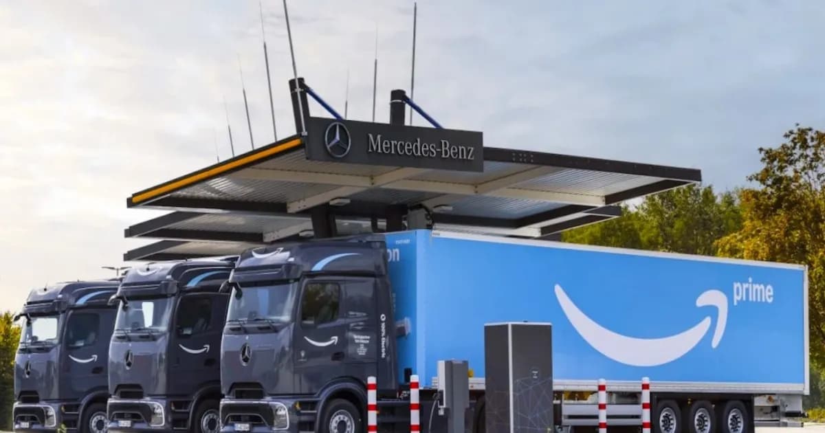 Amazon mengoperasikan lebih dari 50 truk Mercedes-Benz eActros 600 di jalan Jerman