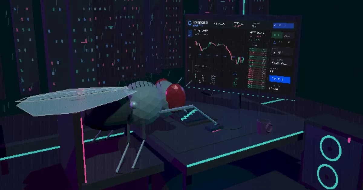 Ilustrasi simulasi otak lalat buah jantan Stonkfly yang digunakan untuk trading kripto