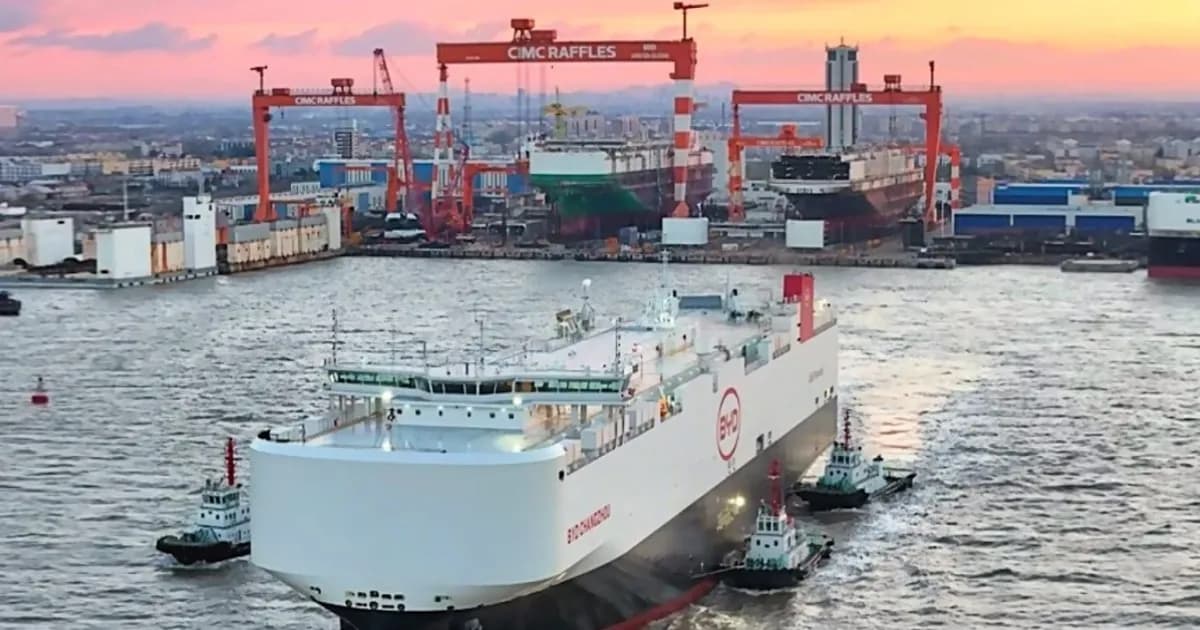 Kapal pengangkut mobil BYD Shenzhen, kapal transportasi mobil terbesar di dunia