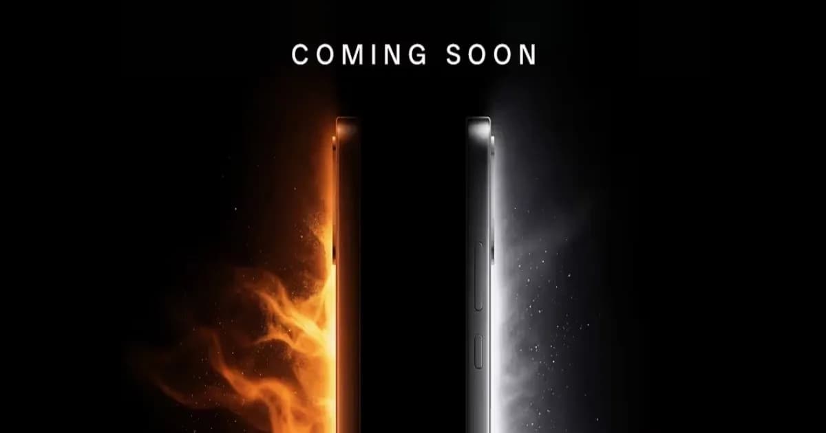 Teaser Oppo K14 Plus yang diisyaratkan meluncur di India dengan warna Oranye dan Abu-Abu