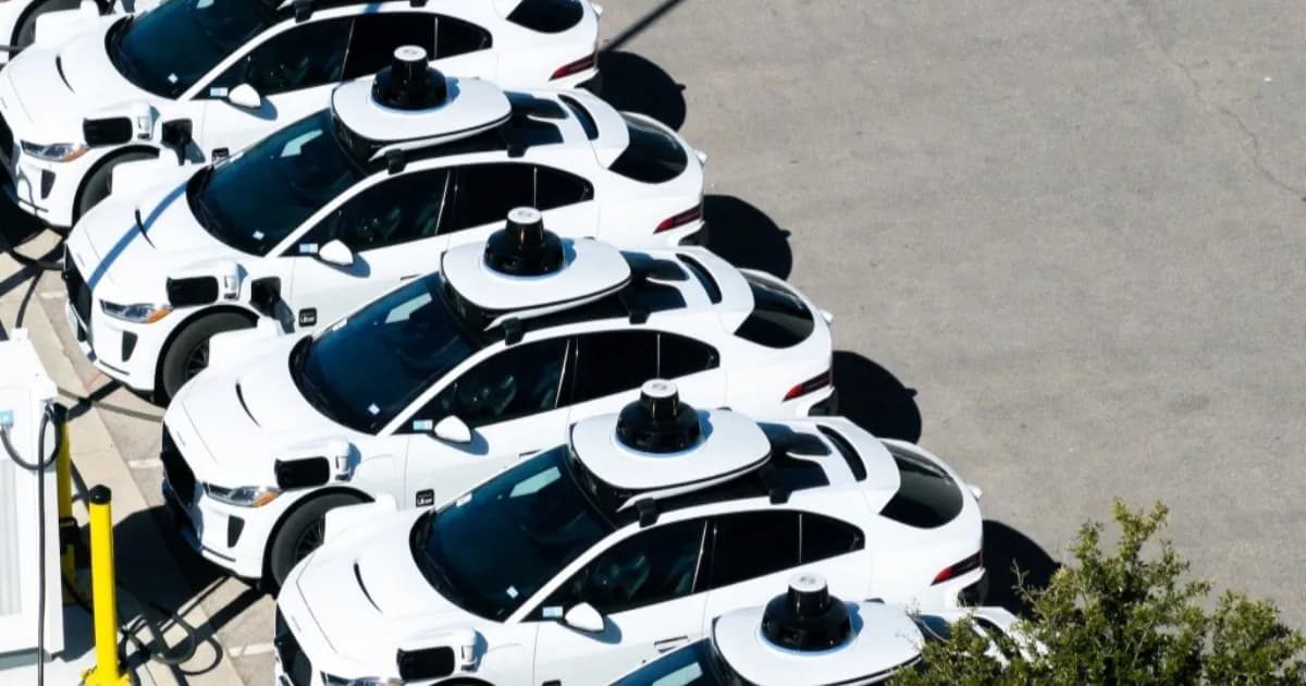 Armada robotaxi Waymo dengan minivan Ojai di jalanan Texas