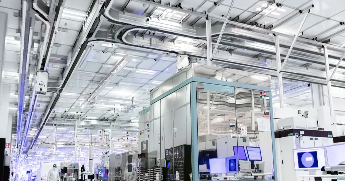 Ilustrasi chip Intel 14A dan persaingan node semikonduktor dengan TSMC A14