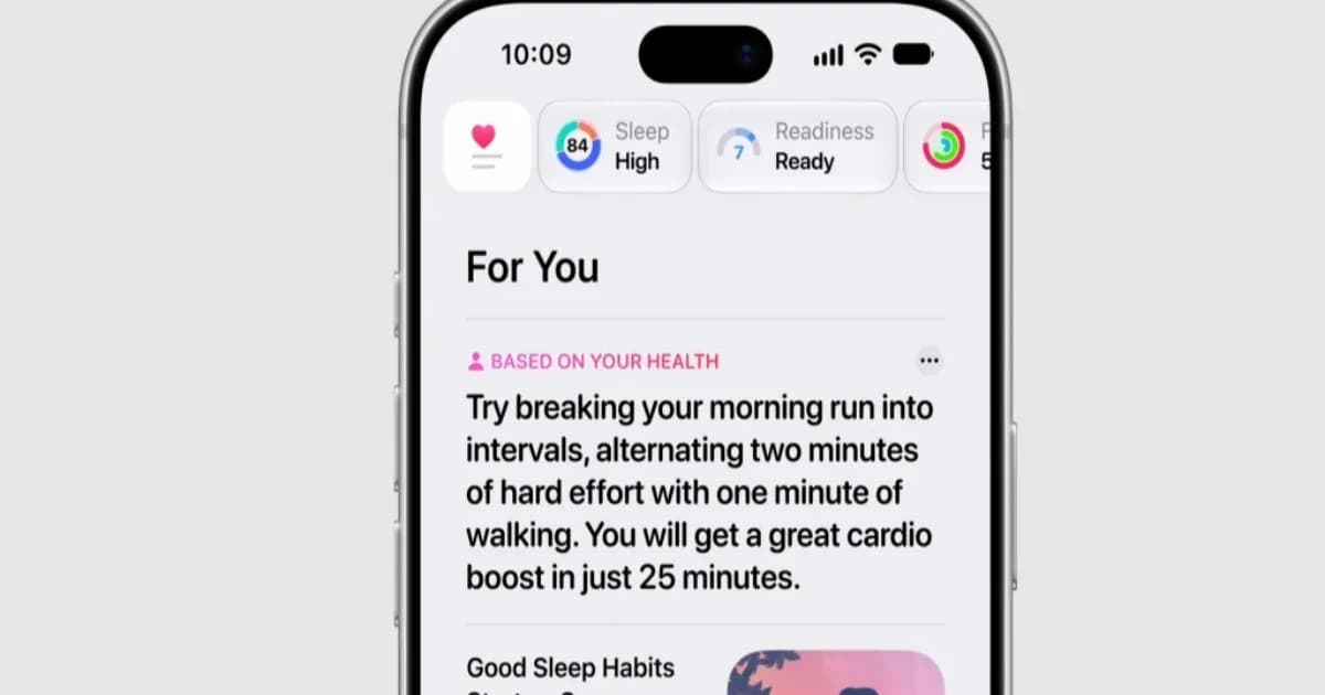 Tampilan aplikasi Apple Health yang didesain ulang dengan tab Insights dan fitur Health Age