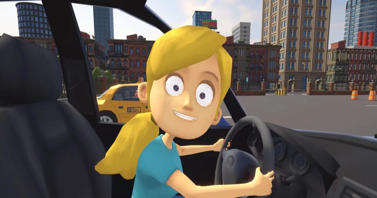 Tampilan game Teach My Little Sister How To Drive di Steam yang menggunakan AI Google Gemini