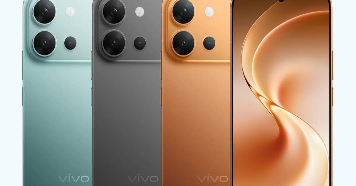 vivo V80 dalam warna Starwish Purple dengan modul kamera belakang dan layar AMOLED