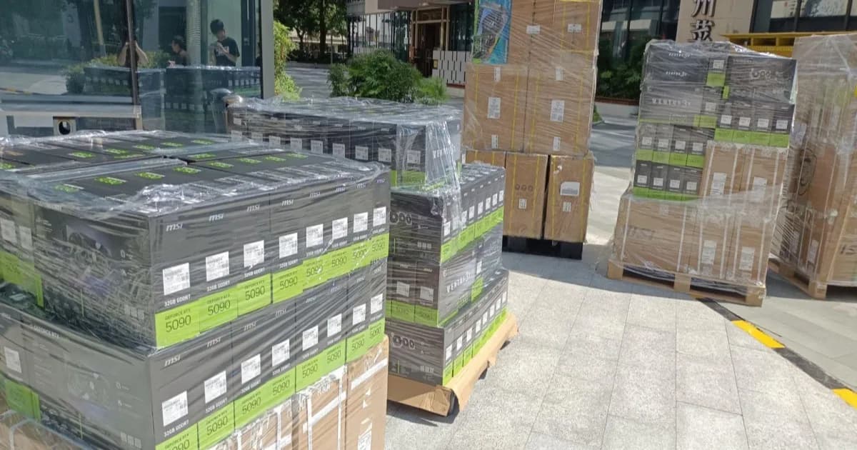 Ilustrasi kartu grafis Nvidia GeForce RTX 5090 yang menjadi sorotan kasus hilangnya kiriman di Brasil
