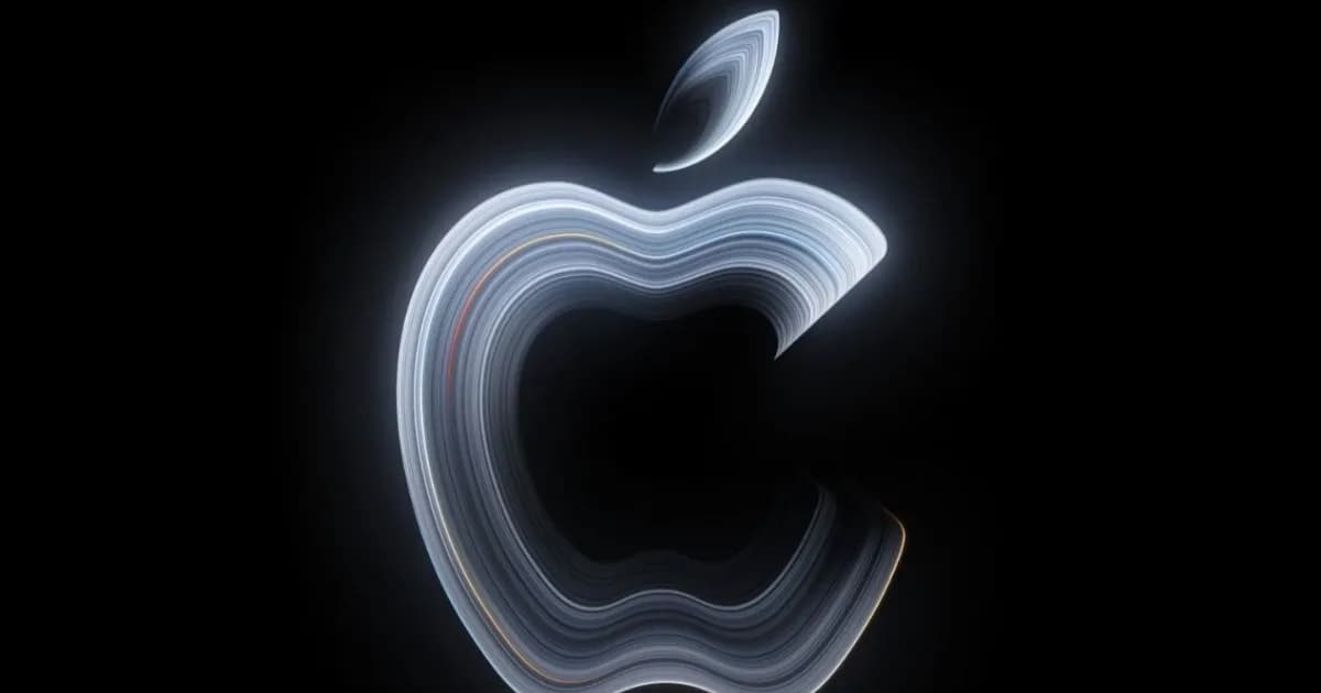 Logo Apple berwarna-warni dalam teaser event Pro and Tell 28 Oktober 2026