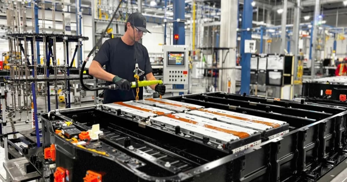 Fasilitas perakitan baterai General Motors Brownstown di Detroit yang akan ditutup.