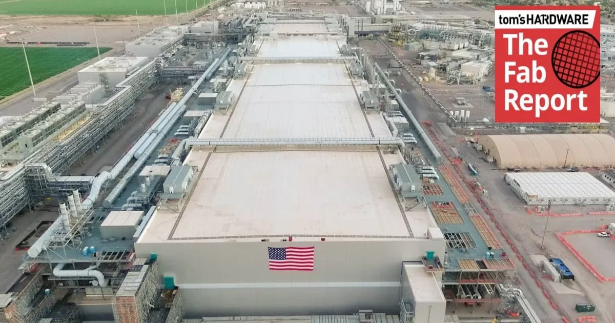 Ilustrasi fasilitas manufaktur semikonduktor Intel Fab 62 di Arizona yang tengah memasuki tahap pemasangan peralatan produksi