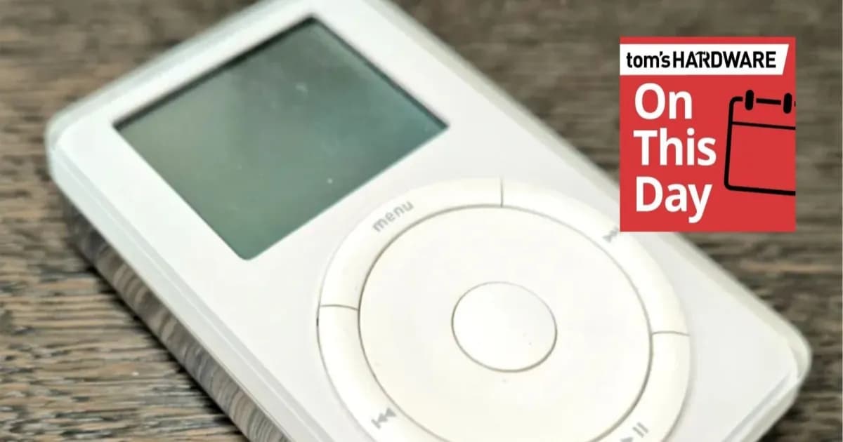 Original iPod pertama Apple yang diperkenalkan Steve Jobs pada 2001