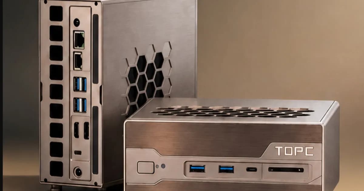 TOPC TXA2 compact workstation berwarna tembaga dengan memori 192GB