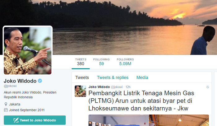 Sering ‘Nge-tweet’, Jokowi Jadi Pemimpin Dunia Paling Efektif