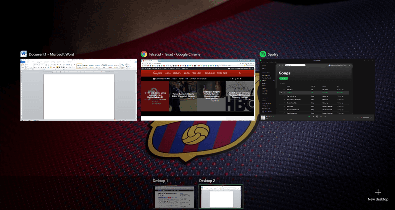 Multiple Dekstop di Windows 10