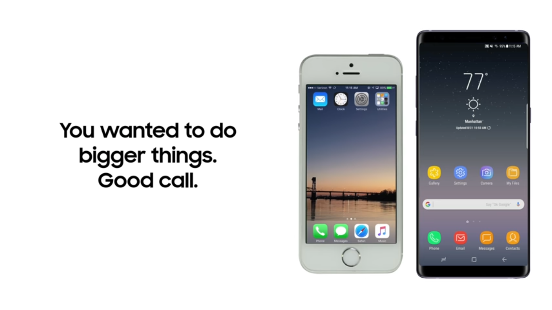 iPhone ke Galaxy Note 8