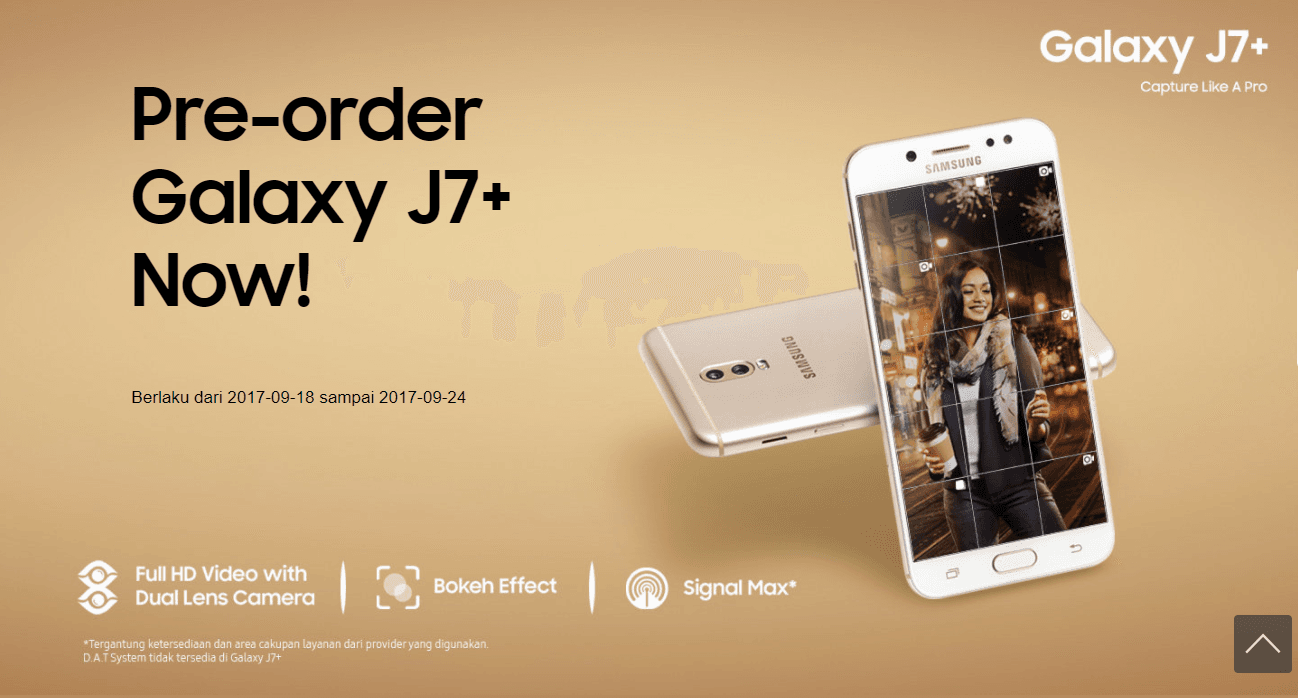 Diam-diam Samsung Luncurkan Galaxy J7+ di Indonesia