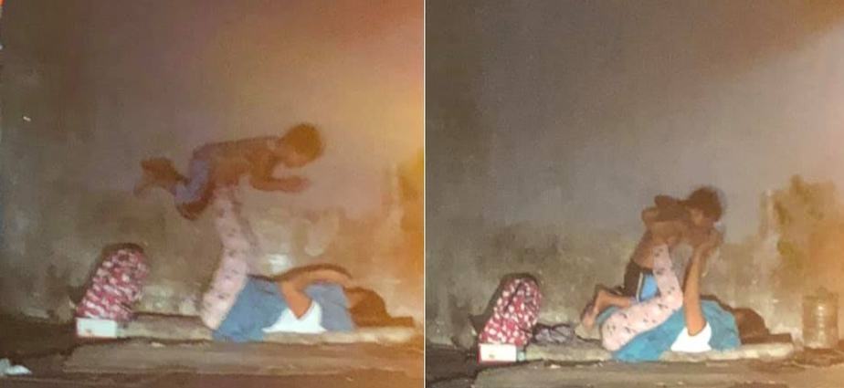 Foto Ibu dan Anak Bercanda di Trotoar Ini Viral