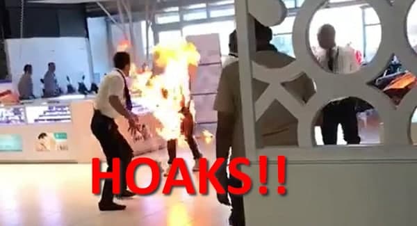 Ponsel terbakar hoaks