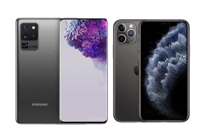 galaxy S20 Ultra vs iPhone 11 Pro