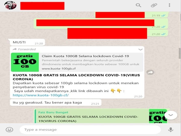 Pesan Internet Gratis