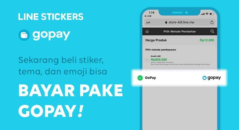 Cara Beli Stiker Line Gopay