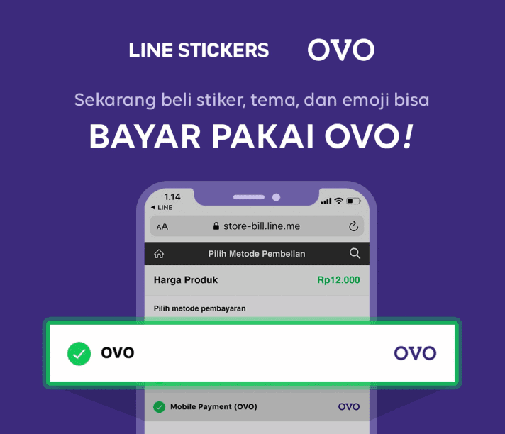 Beli Stiker Line pakai OVO