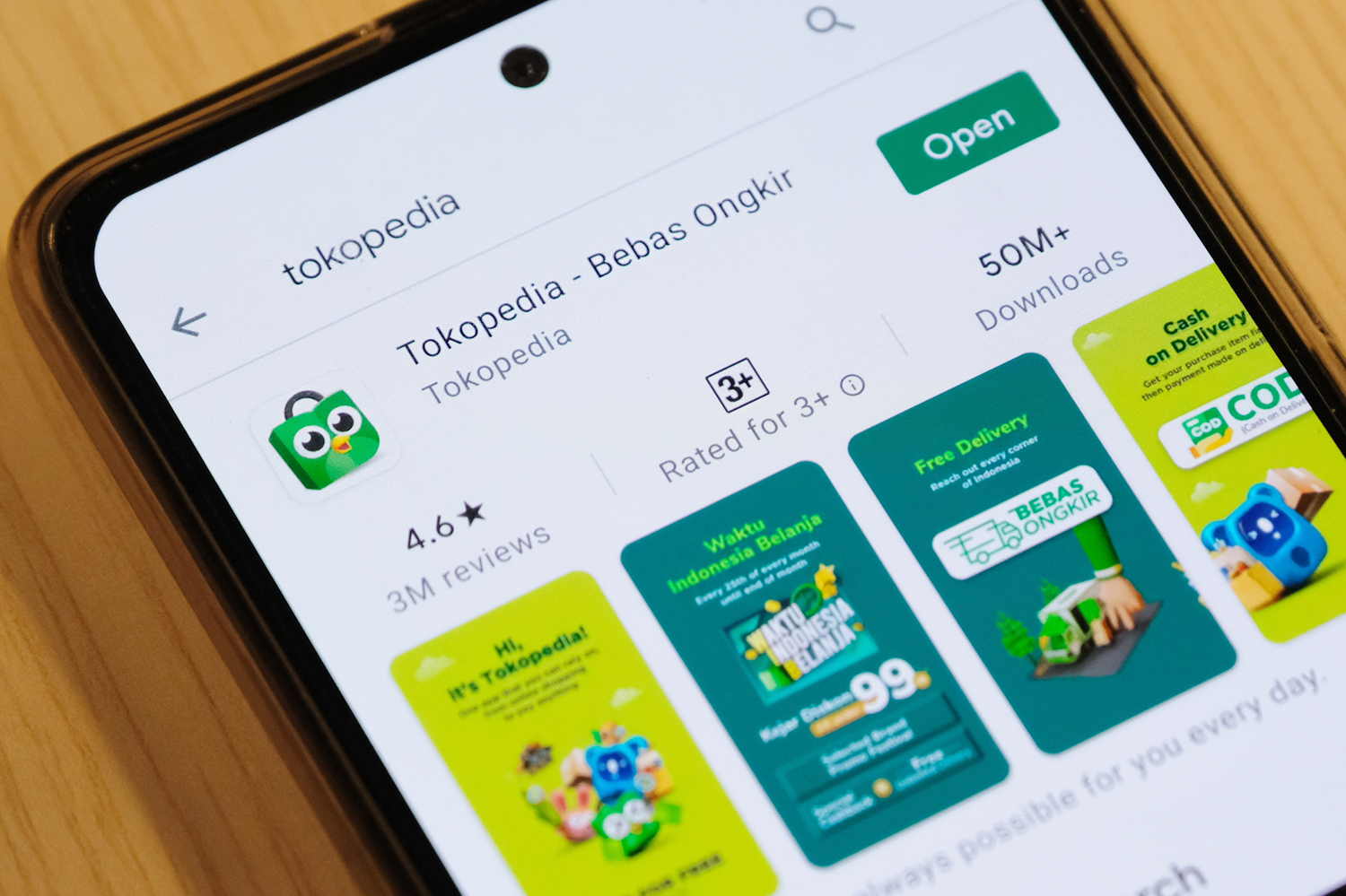 pesanan online Tokopedia