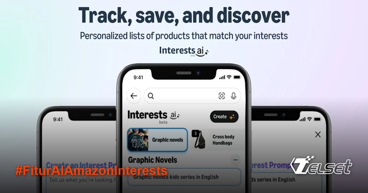 Tampilan antarmuka fitur Interests di aplikasi Amazon