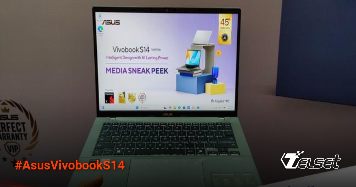Asus Vivobook S14 dengan desain tipis dan ringan