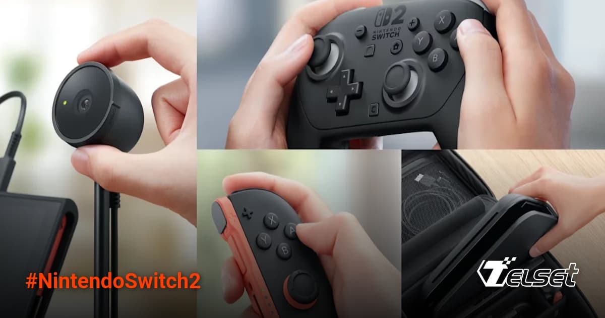 Nintendo Switch 2 dengan aksesori terbaru termasuk kamera dan Pro Controller