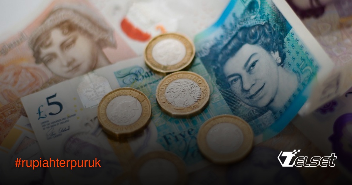 Grafik pelemahan rupiah terhadap euro dan pound sterling di pasar valuta asing