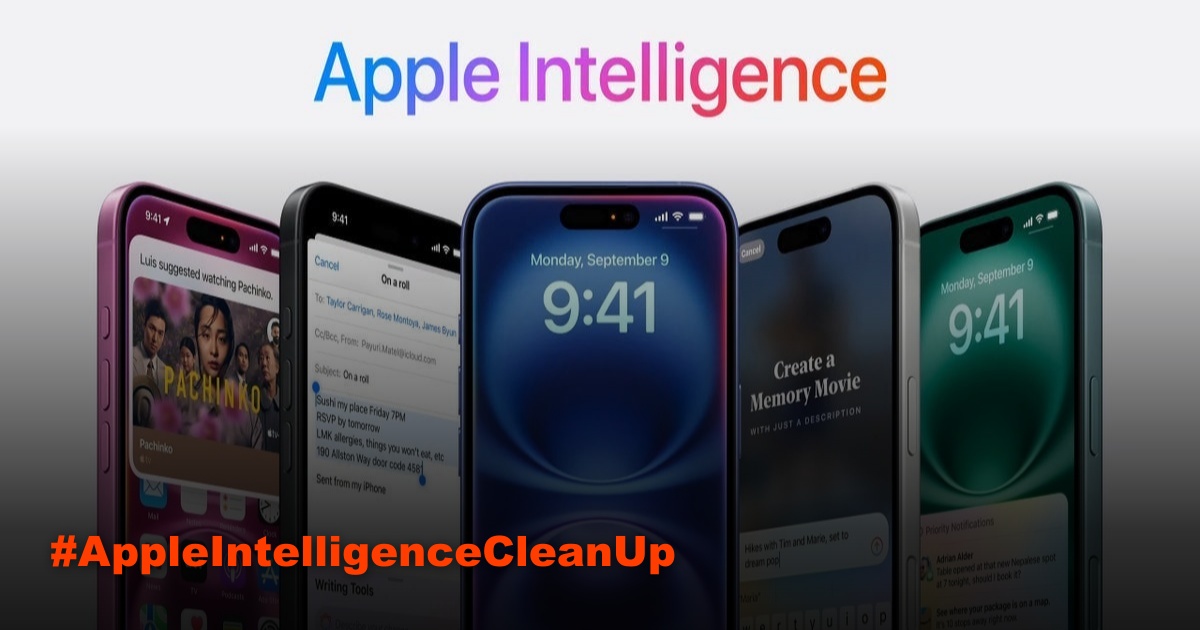 Ilustrasi fitur Clean Up Apple Intelligence yang menghapus objek dari foto iPhone