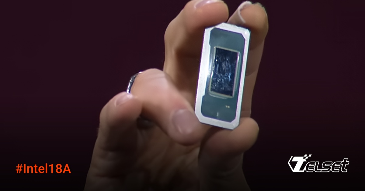 Wafer proses Intel 18A dengan desain chip mutakhir