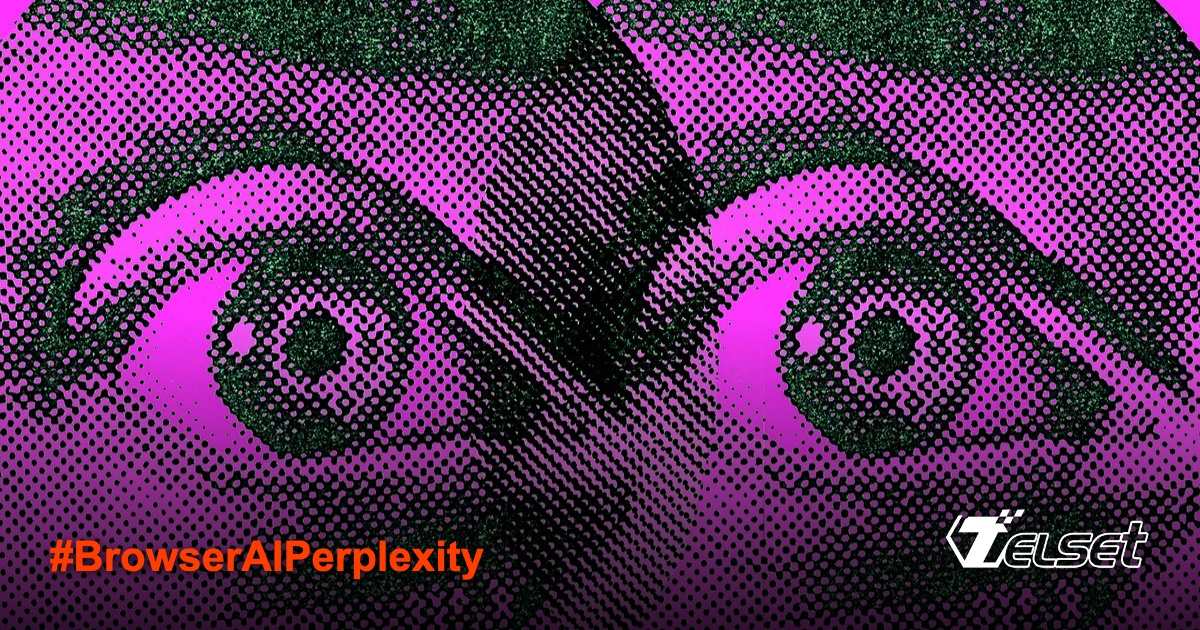 Ilustrasi browser AI Perplexity Comet yang melacak data pengguna