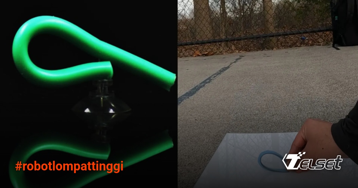 Robot cacing tanpa kaki melompat setinggi ring basket