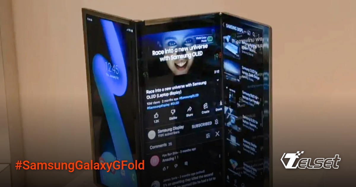 Bocoran desain Samsung Galaxy G Fold dengan layar lipat tiga