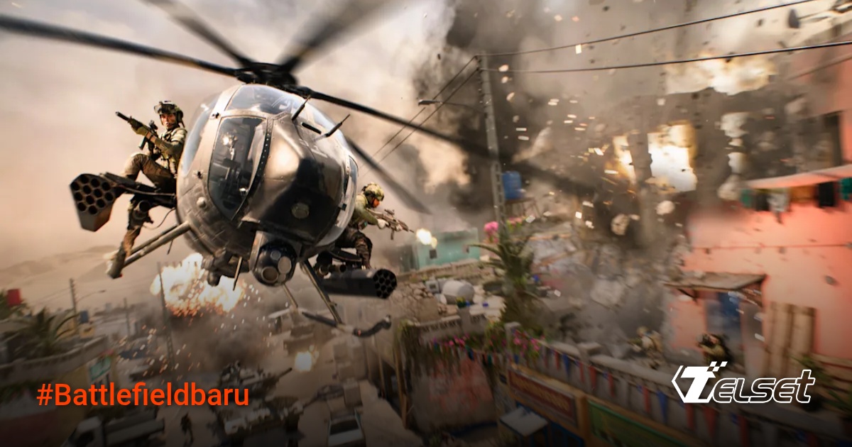 Ilustrasi pertempuran intens dalam game Battlefield seri terbaru